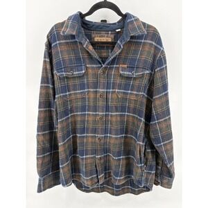 Orvis, Heavy Flannel Shirt Jacket Shacket 2 Front Flap & Side Pockets, Men Size
